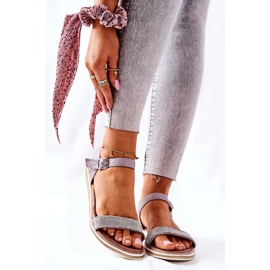 S.Barski Sandalias Con Circonita S. Barski 701-18 Gris 1