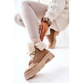 Botas Zapatillas De Deporte Atado Cálido Beige Karley 3