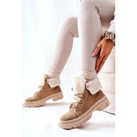 Botas Zapatillas De Deporte Atado Cálido Beige Karley 4