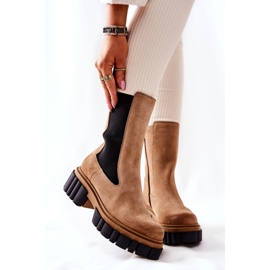Botas Piel Trabajadores Laura Messi Beige 2421 5