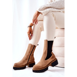 Botas Piel Trabajadores Laura Messi Beige 2421 3