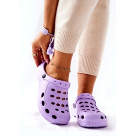 Pantuflas de espuma Eva moradas para mujer púrpura 2
