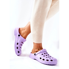 Pantuflas de espuma Eva moradas para mujer púrpura 1