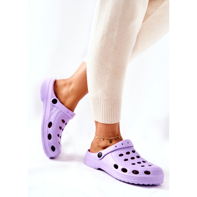 Pantuflas de espuma Eva moradas para mujer violeta 1