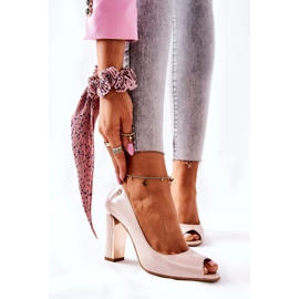 Zapatos de salón en una barra Monnari 0780-015 Beige marrón 2