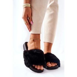 PH1 Pantuflas de goma con forma de piel Emmie negra negro 3