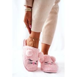 PE1 Pantuflas suaves de ratón con orejas de Luise rosas 1
