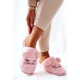 PE1 Pantuflas suaves de ratón con orejas de Luise rosas rosado 2 PE1 Pantuflas suaves de ratón con orejas de Luise rosas rosado 2