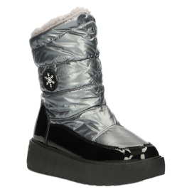 Botas de nieve para mujeres copos de nieve Filippo DBT3404 Negro y plata 5 Botas de nieve para mujeres copos de nieve Filippo DBT3404 Negro y plata 5
