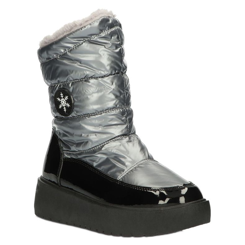 Botas de nieve para mujeres copos de nieve Filippo DBT3404 Negro y plata 5 Botas de nieve para mujeres copos de nieve Filippo DBT3404 Negro y plata 5