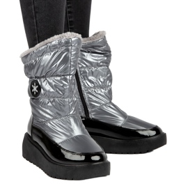 Botas de nieve para mujeres copos de nieve Filippo DBT3404 Negro y plata 6 Botas de nieve para mujeres copos de nieve Filippo DBT3404 Negro y plata 6