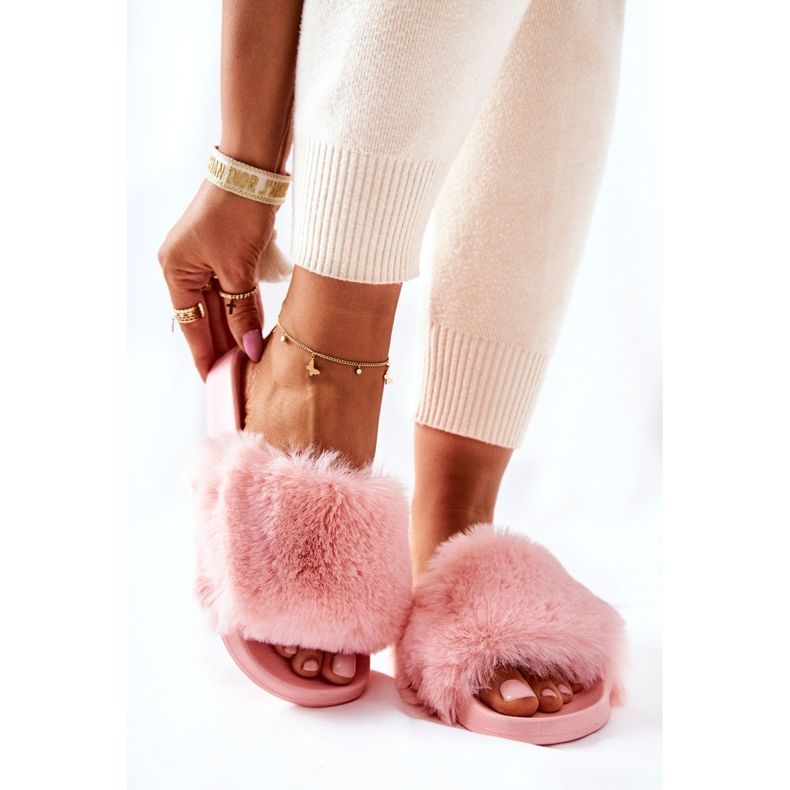 PB2 Pantuflas Sensitive de Goma Rosa Claro con Piel 1