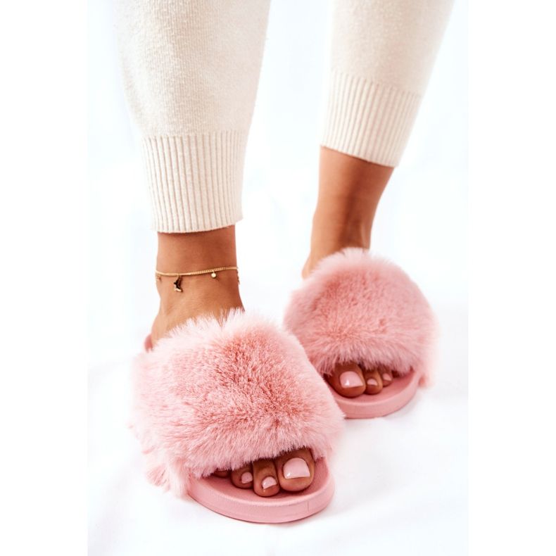 PB2 Pantuflas Sensitive de Goma Rosa Claro con Piel 2