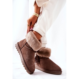 FS1 Botas de nieve Mukluki Warm con flecos Marrón Sorella 3