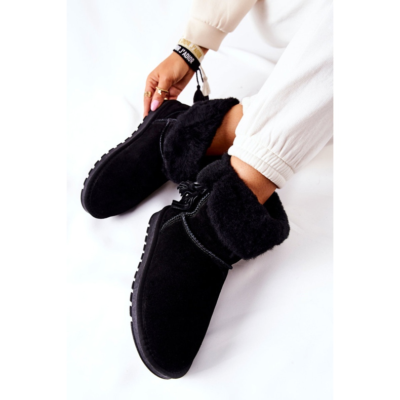 FS1 Botas de nieve Mukluki Warm Fringes Black Sorella negro 1 FS1 Botas de nieve Mukluki Warm Fringes Black Sorella negro 1