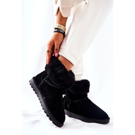 FS1 Botas de nieve Mukluki Warm Fringes Black Sorella negro 4