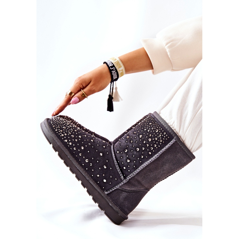 Warm Mukluki Con Jets Gris Mariella plata 2