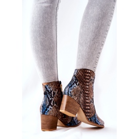 Lewski Shoes Botas Vaqueras Lewski Marrón-Azul Serpiente Patrón EV28 6