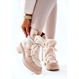 Lewski Shoes Botas de cuero Trappers Tied Lewski Beige claro 3116 5