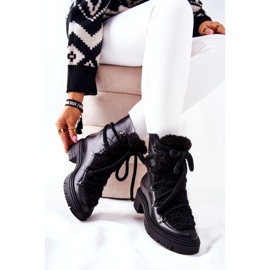 Lewski Shoes Botas de cuero atadas Lewski Black 3116 negro 2