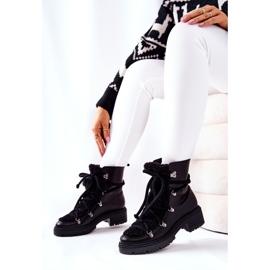 Lewski Shoes Botas de cuero atadas Lewski Black 3116 negro 3