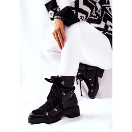 Lewski Shoes Botas de cuero atadas Lewski Black 3116 negro 5