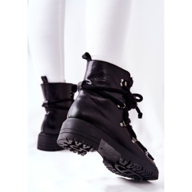 Lewski Shoes Botas de cuero atadas Lewski Black 3116 negro 6