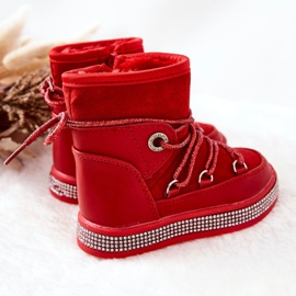 FR1 Botas de nieve rojas para niños con circonita Wellma rojo 2