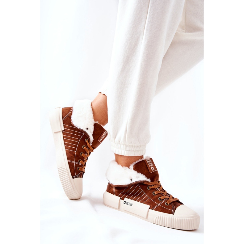 Zapatos deportivos con aislamiento para mujer Big Star II274152 Camel marrón 2
