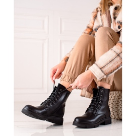 Ideal Shoes Tramperos Trabajadores Clásicos negro 1 Ideal Shoes Tramperos Trabajadores Clásicos negro 1