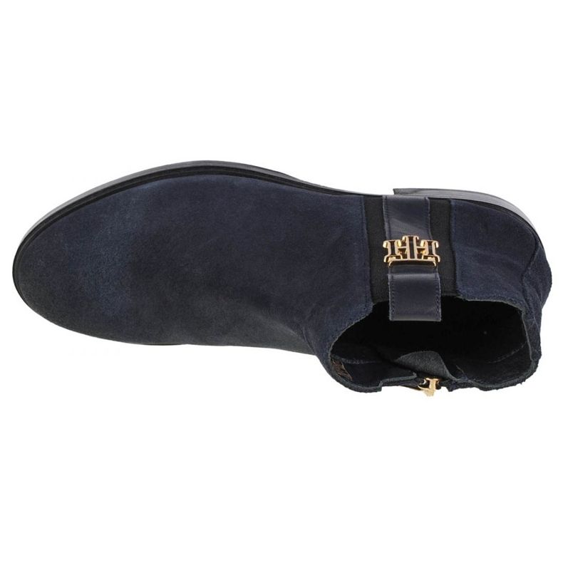 Botas planas de ante interlock de Tommy Hilfiger W FW0FW05184-DW5 azul marino 2