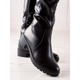Gogo Botas elegantes con cuero ecológico negro 4