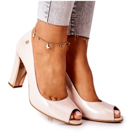 Zapatos de salón en una barra Monnari 0780-015 Beige marrón 5