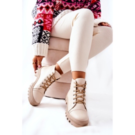 PF1 Botas de cuero abrigadas Zapatillas de deporte Madisson en beige 3