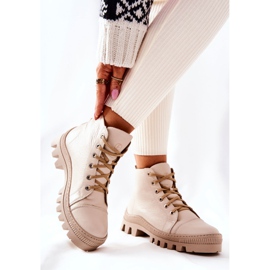 PF1 Botas de cuero abrigadas Zapatillas de deporte Madisson en beige 6