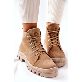 PF1 Botines de ante abrigados Zapatillas Camel Madisson beige 1