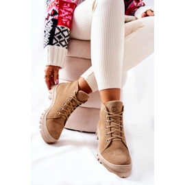 PF1 Botines de ante abrigados Zapatillas Camel Madisson beige 2