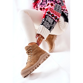 PF1 Botines de ante abrigados Zapatillas Camel Madisson beige 4