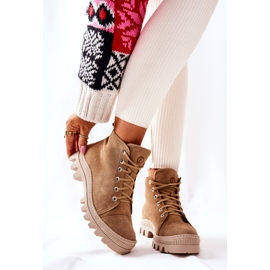 PF1 Botines de ante abrigados Zapatillas Camel Madisson beige 5