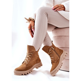 PF1 Botas de ante abrigadas Camel Annabeth beige 5