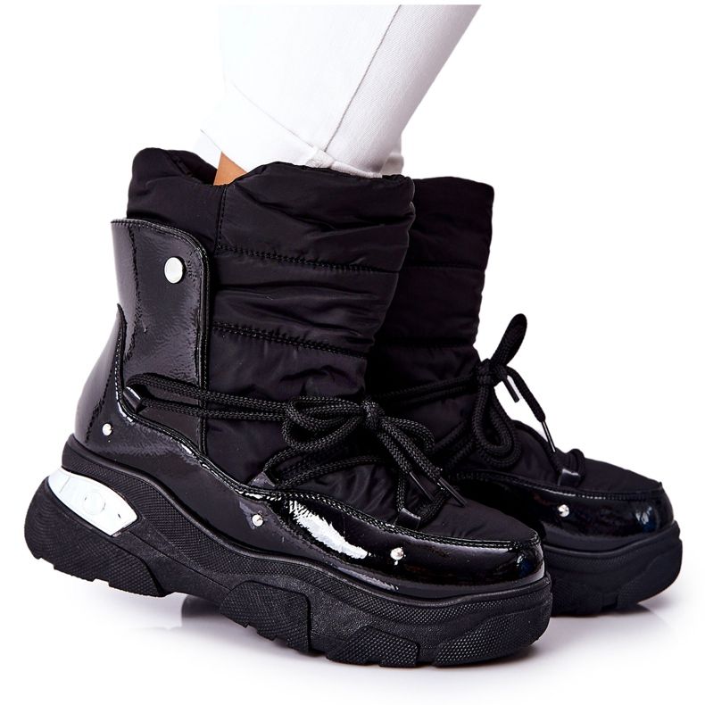 POTOCKI Botas de nieve calentadas con piel Black Holys negro 7 POTOCKI Botas de nieve calentadas con piel Black Holys negro 7