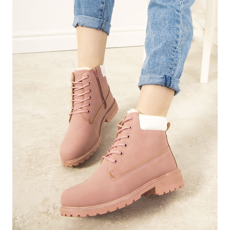 Botas de montaña de mujer con aislamiento Gigliola rosa 1
