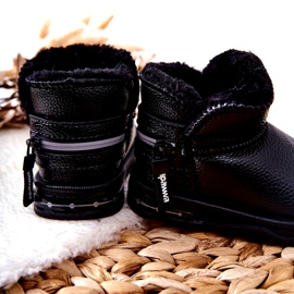 PA1 Botas de nieve para niños Black Frosty negro 1