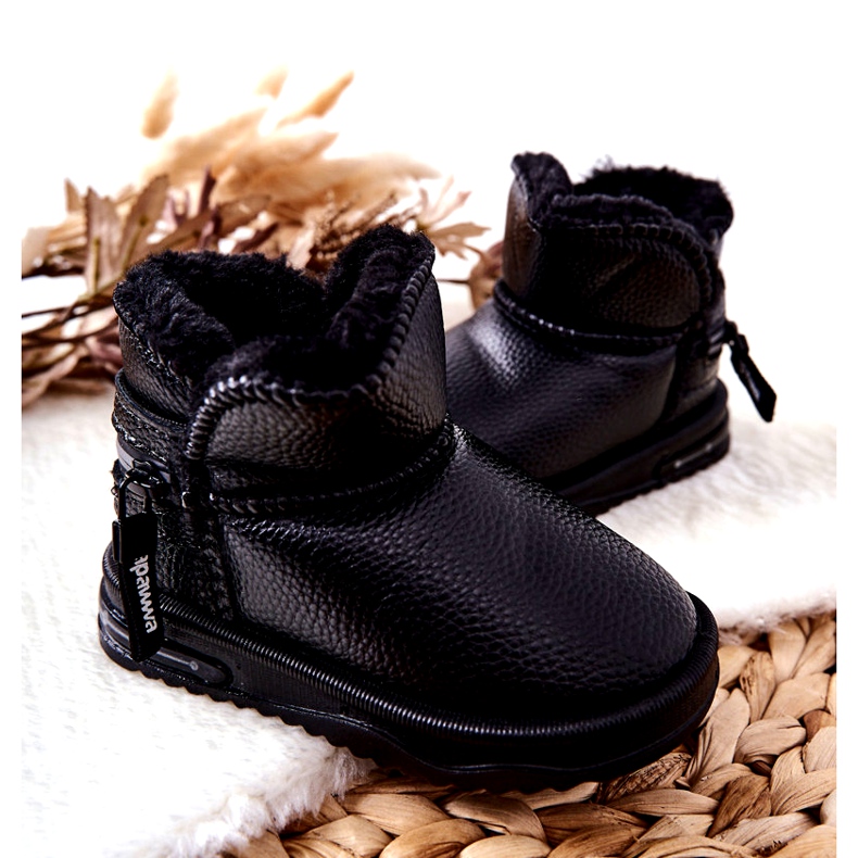 PA1 Botas de nieve para niños Black Frosty negro 4