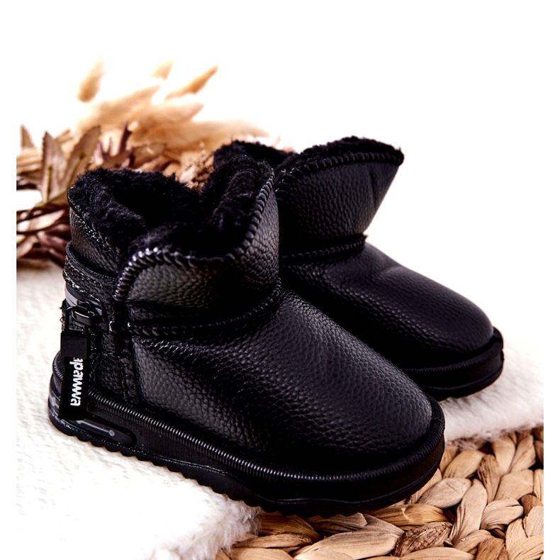PA1 Botas de nieve para niños Black Frosty negro 5