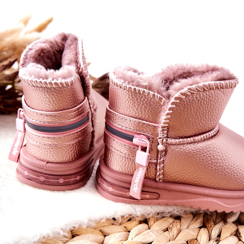 Botas de nieve rosa de niñas rosado 1