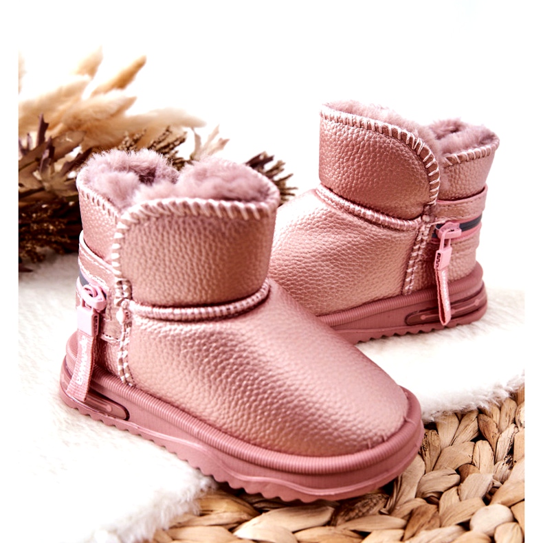 Botas de nieve rosa de niñas 6