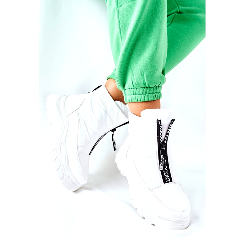 Vinceza Botas Trappers Mujer Blancas Echowen blanco negro 2 Vinceza Botas Trappers Mujer Blancas Echowen blanco negro 2