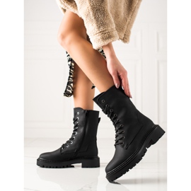 Erynn Trabajadores clásicos con cordones negros 1