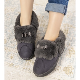 Pantuflas grises con aislamiento de piel Valle 2